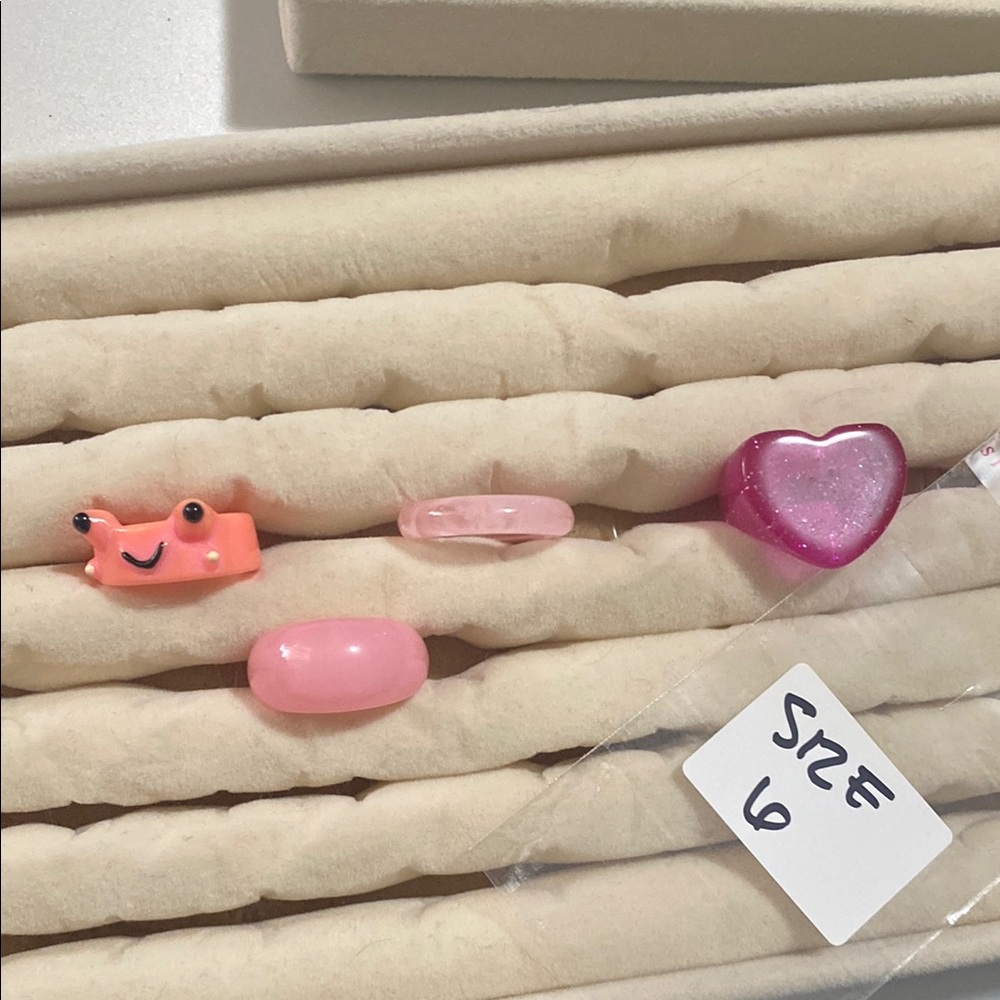 Pink and Orange Ring Set size 6
